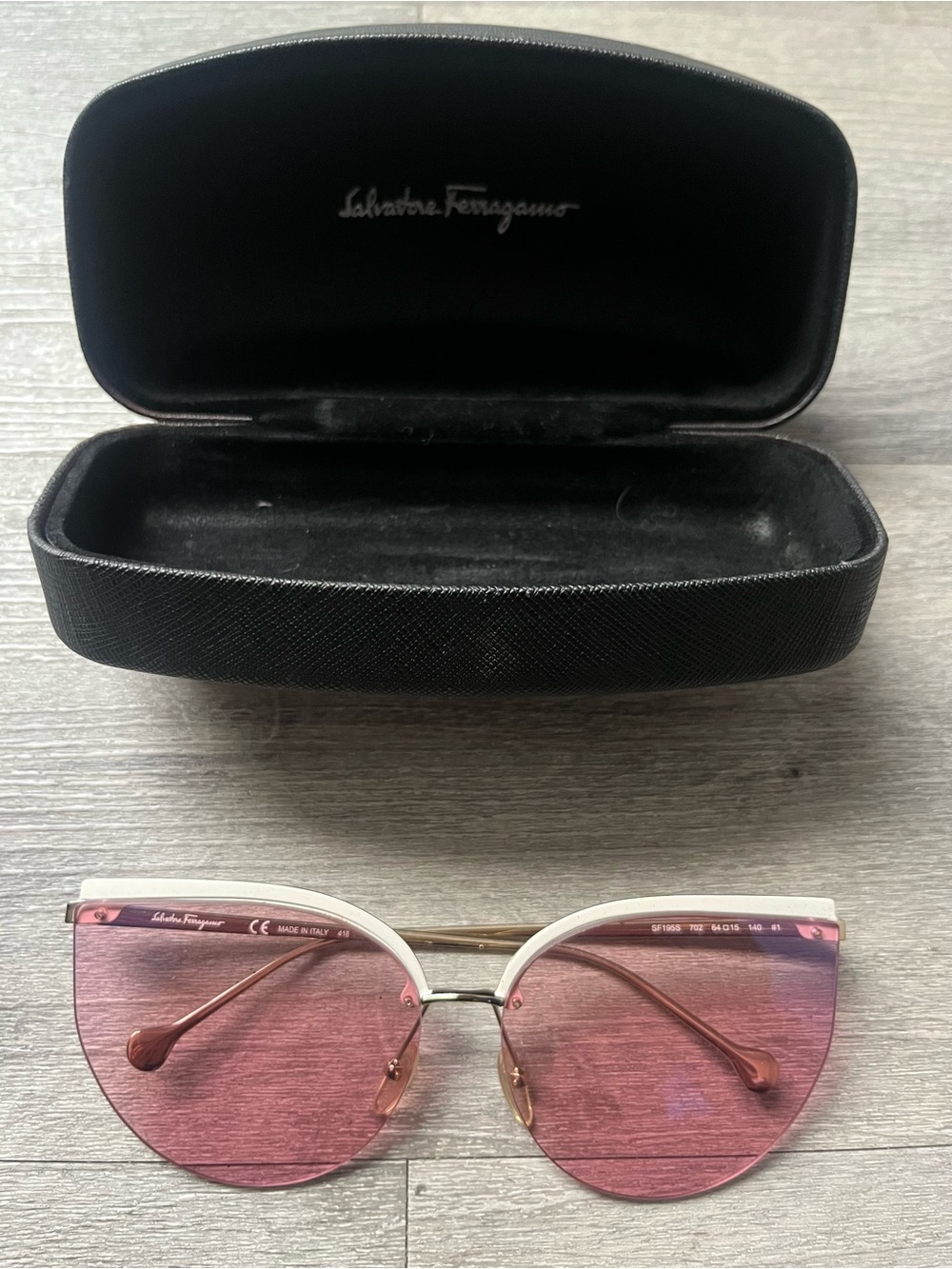 Salvatore Ferragamo Pink Gradient Sunglasses